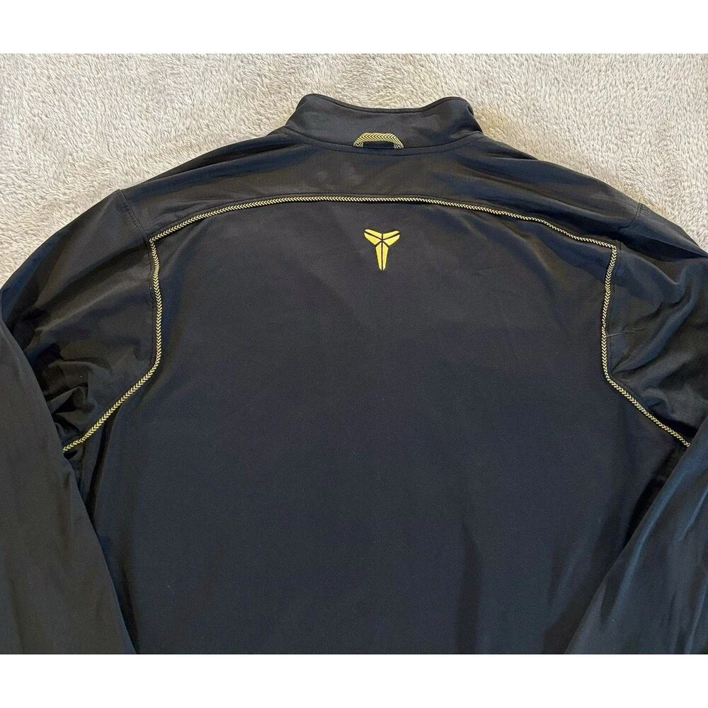 Nike Track Jacket Mens XXLT Black Lightweight Full Zip Hooded Kobe Bryant Mamba